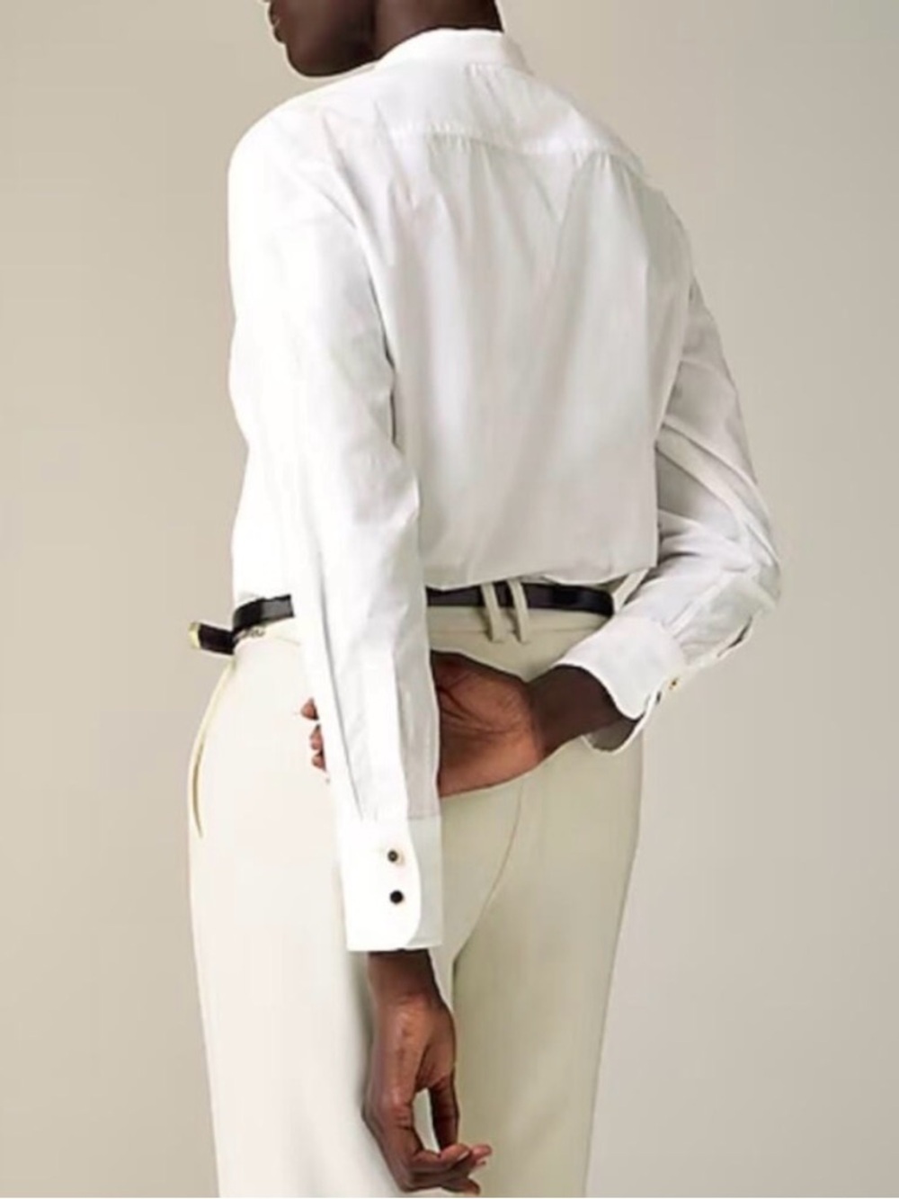 J.Crew Garçon Tuxedo Button Up White Shirt Blouse Top - Picture 2 of 16